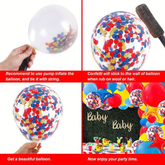 120pcs Matte Latex Balloons Sequin Balloons Carnival Circus Set