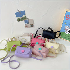Kids Mini Crossbody Bag PU Leather Small Square Coin Purse