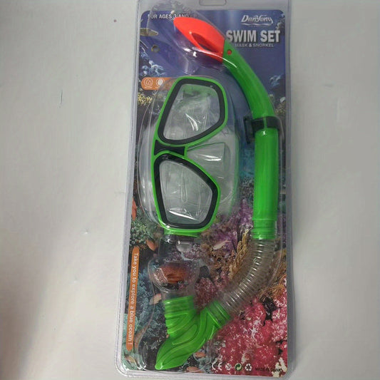 Swimming Goggles & Snorkel Set Dive Glasses with Breathing Tube Snorkeling Gear