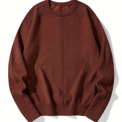Ribbed Knit Sweater Long Sleeve Crew Neck Pullover for Fall Winter Spring