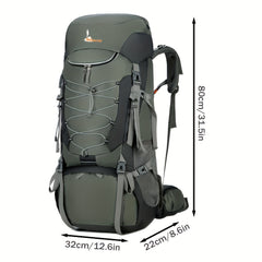 Outdoor Hiking Travel Backpack With Rain Cover Sports Mountaineering Bag