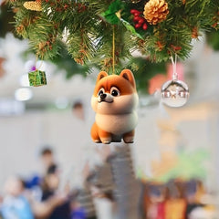 6pcs Cartoon & Puppy Christmas Pendant Car Accessories & Home Decoration