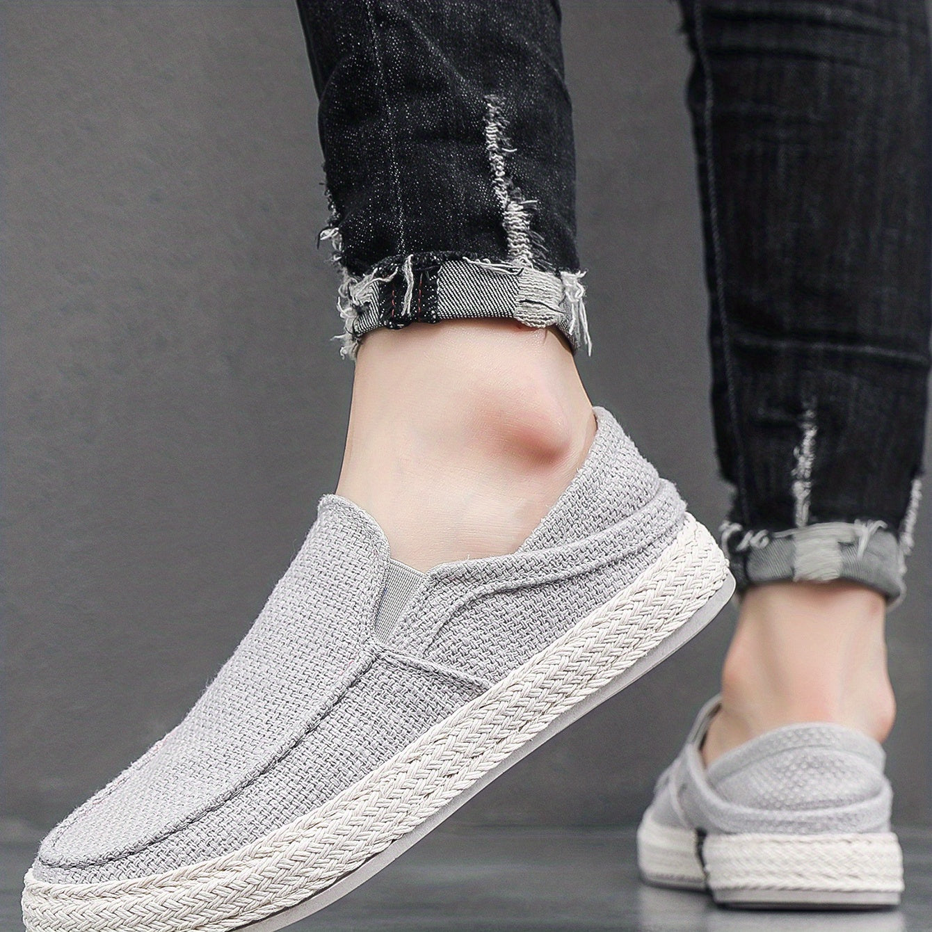 Men's Lightweight Canvas Loafers Slip-On Shoes