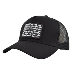 American Fish Flag Baseball Cap for Fishing and Hiking