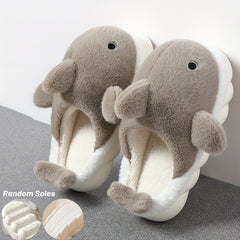 Men's Shark House Slippers Cozy Winter Shoes