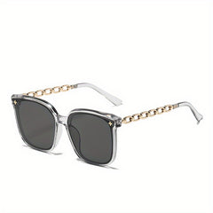 Girl Sunglasses Large Frame Chain Temple Sunglasses