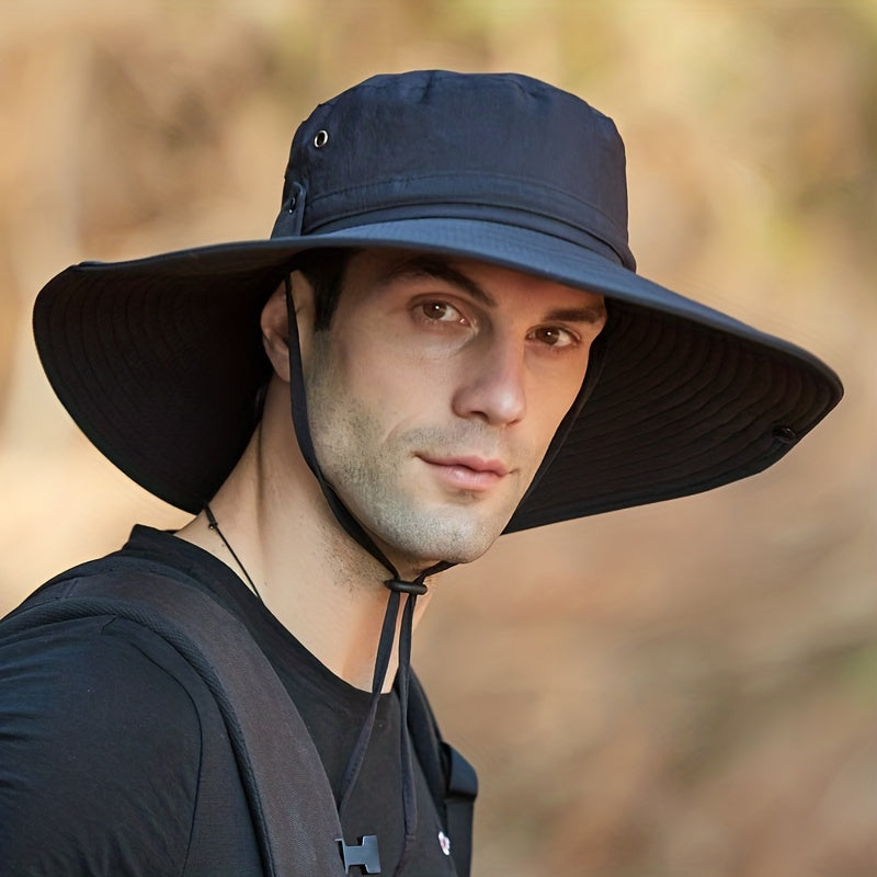 Men's Waterproof Mountaineering Hat Anti UV Sun Wide Brim Caps