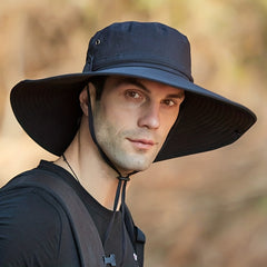 Men's Waterproof Mountaineering Hat Anti UV Sun Wide Brim Caps