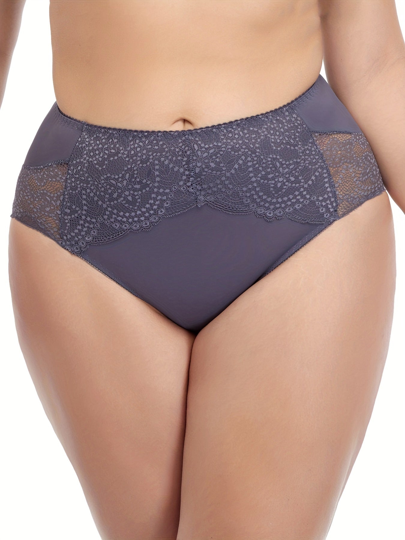 Floral Jacquard Lace Plus Size Panty