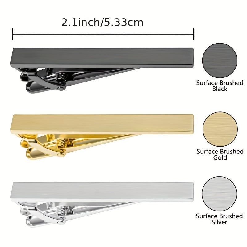 1pc Tie Clip Silver Golden Men's Accessories Tie Clip