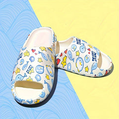 Women's Dolphin Print Cloud Slides Pillow Slippers