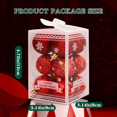 12pcs Christmas Ball Ornaments Set for Holiday Wreath & Party Decor