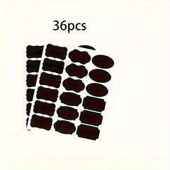 36pcs Reusable Food Storage Container Labels Waterproof Blackboard Sticker