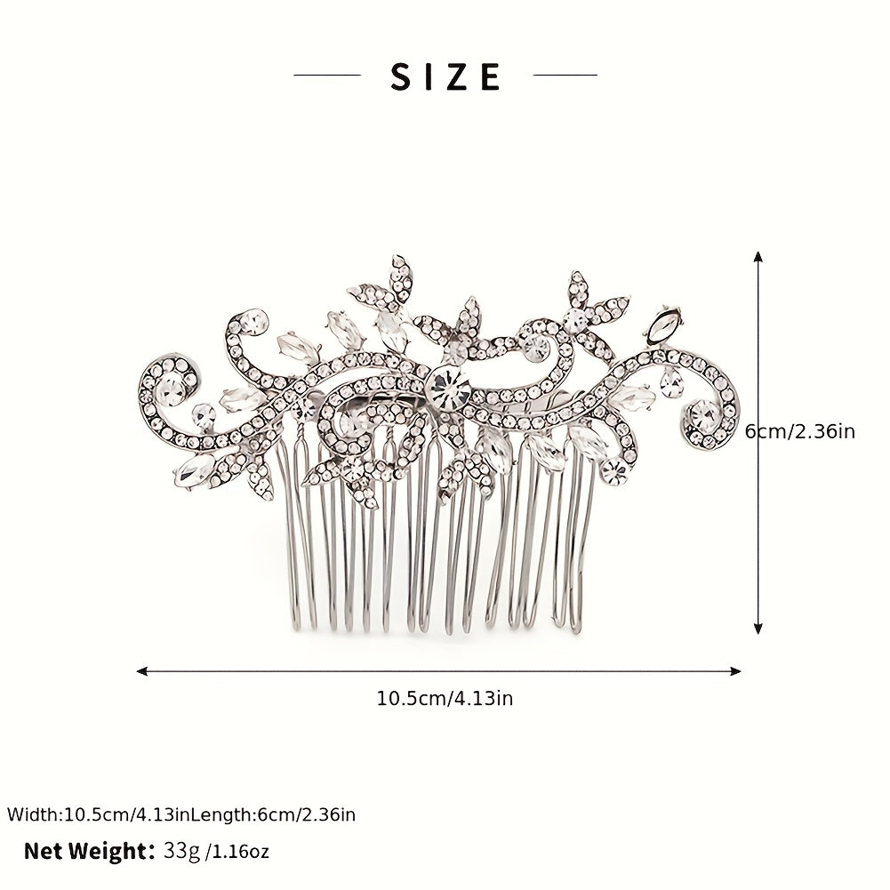 Rhinestone Hair Comb Head Jewelry Hair Accessories for Prom