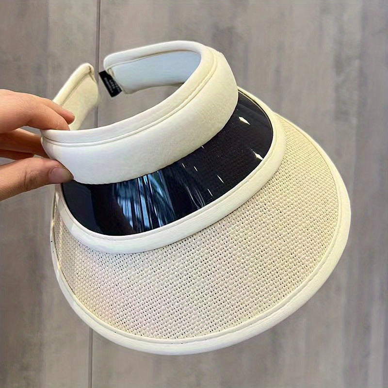 Classic Stitching Sun Visor Hat Wide Brim UV Protection Sun Hat