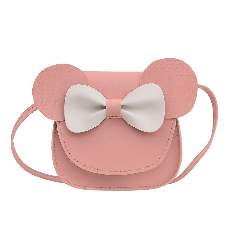 Girls Bow Knot Crossbody Bag Coin Purse Shoulder Strap Flap Kids Accessories