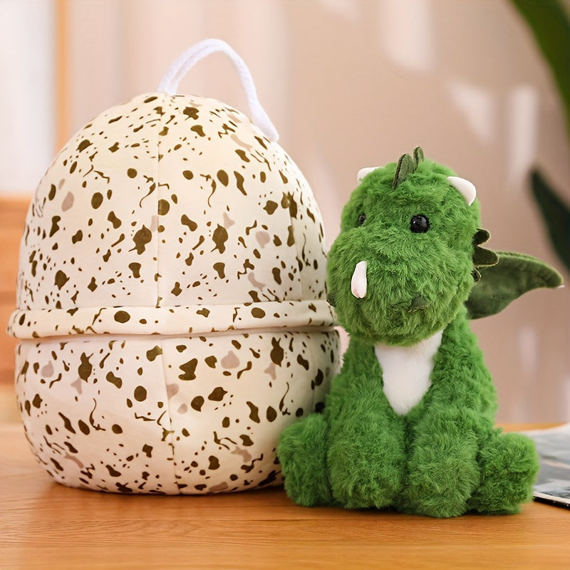 Green Dinosaur Egg Plush Toy Incubation Doll Pillow Gift