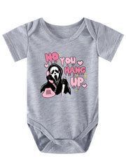 Halloween Party Series Cartoon Letter Pattern Newborn Summer Short Sleeve Romper