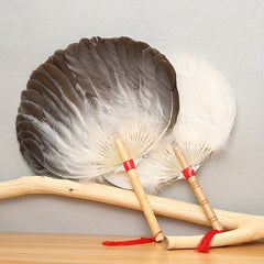 Portable Goose Feather Fan Chinese Style Vintage Fan