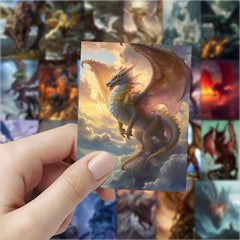 63pcs Dragon Vinyl Stickers Decals for Laptops Skateboards Scrapbooking