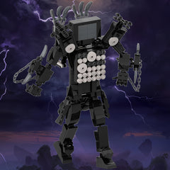 Toilet TV Man Building Blocks Fun Gift