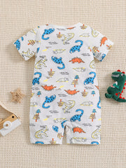 Baby Boys Animal Graffiti Cotton Romper Newborn Infant Summer Clothes
