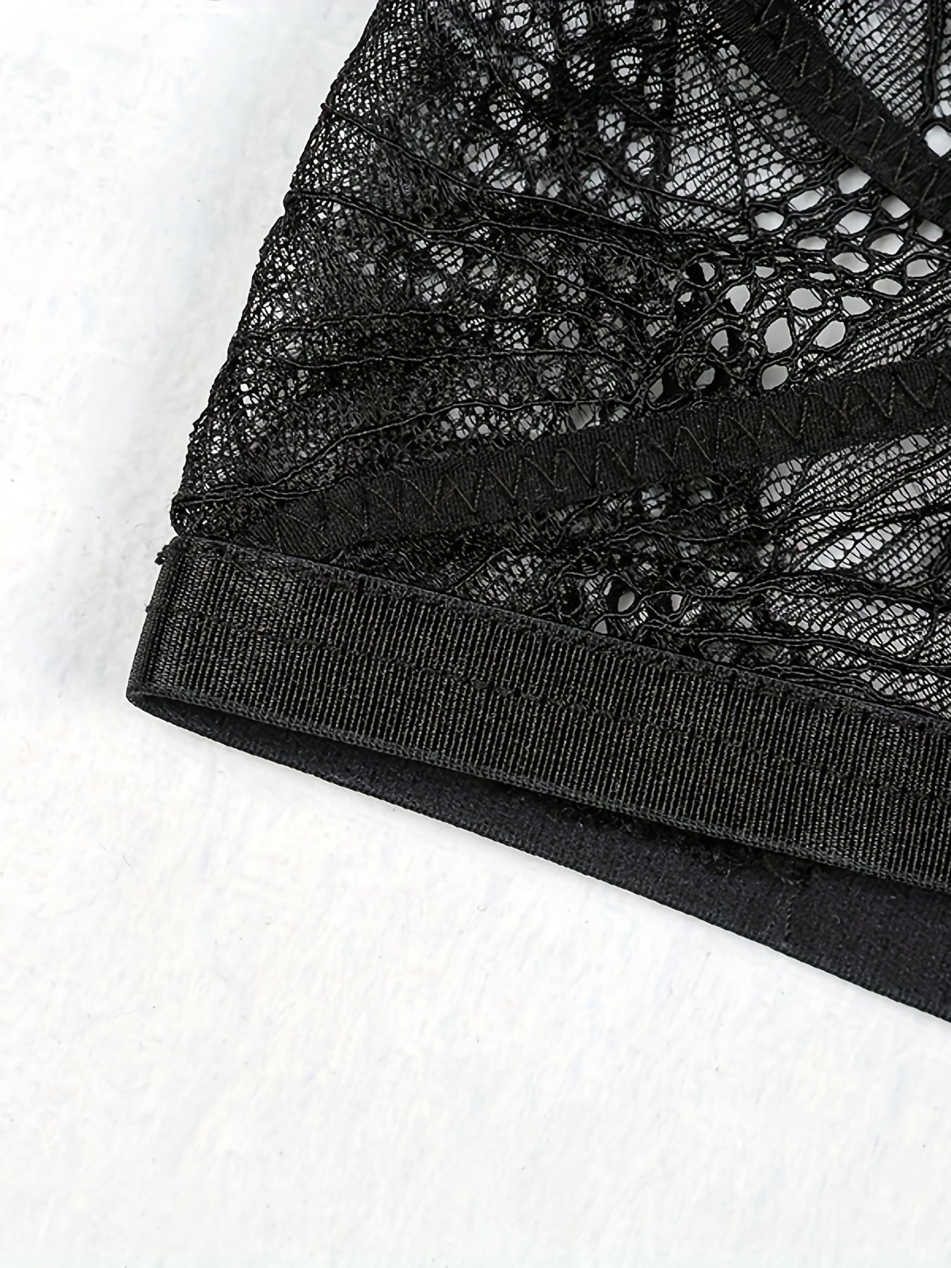 Floral Lace Halter Bra Sexy Scallop Trim Lingerie
