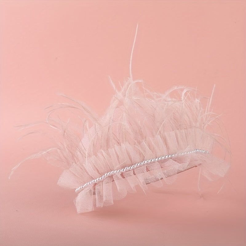 Girls Feather Hair Hoop Princess Headwear Hair Accessories