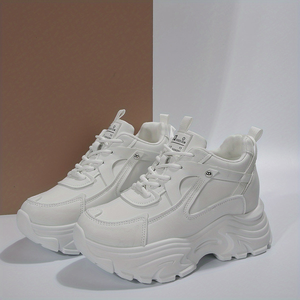Women's Platform Waterproof Casual Sneakers Height Increasing Shoes