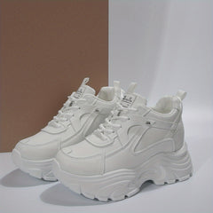 Women's Platform Waterproof Casual Sneakers Height Increasing Shoes