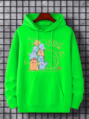 Cartoon Print Hoodie for Men Spring Fall Casual Pullover Hooded Sweatshirt