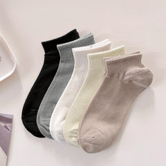 10 Pairs Women's Low Cut Ankle Socks Soft & Lightweight Solid Stockings