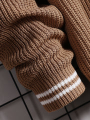 Men's Knitted Sweater Warm High Stretch Pullover for Fall Winter