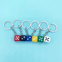 Resin Dice Keychain Mini Bag Gift Pendant