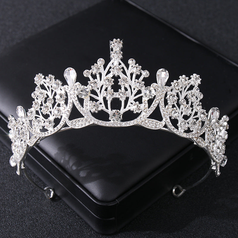 Baroque Crown Hairband Rhinestone Headband Tiara Wedding Birthday Cosplay