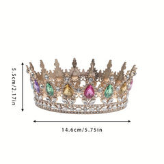 Colorful Zircon Crown Princess Crown for Girls