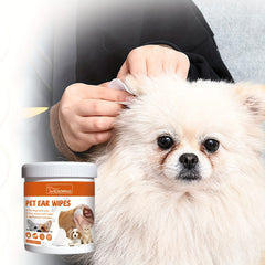 60pcs Box Pet Ear Wipes for Dogs and Cats - Ear Mite Cleaning Wipes