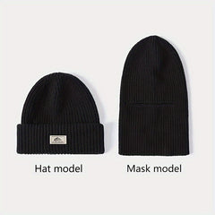 Winter Knitted Beanie Hat & Scarf Set Ear Protection Warm Hat Neck Gaiter