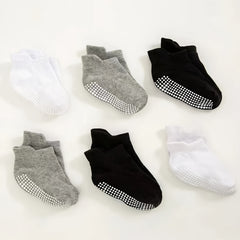 6 Pairs Baby Anti Slip Cotton Socks Toddler Socks