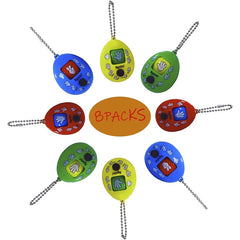 8pcs Rock Paper Scissors Egg Set Mini Toy with Keychain