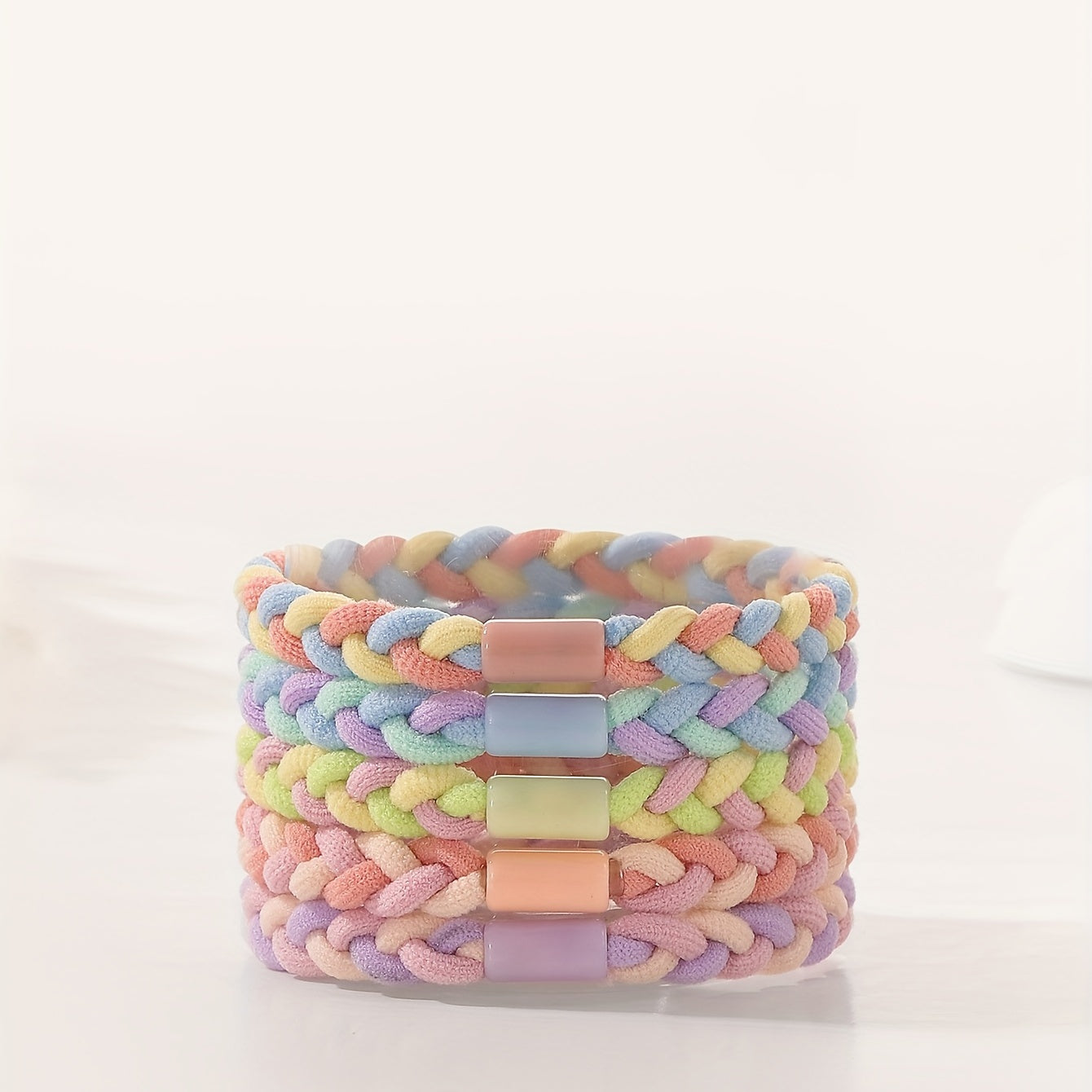 5pcs Sweet Block Hair Ties Hair Bands For Girls