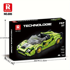 Reobrix NO 806 Green Racing Car Set Building Blocks Toy