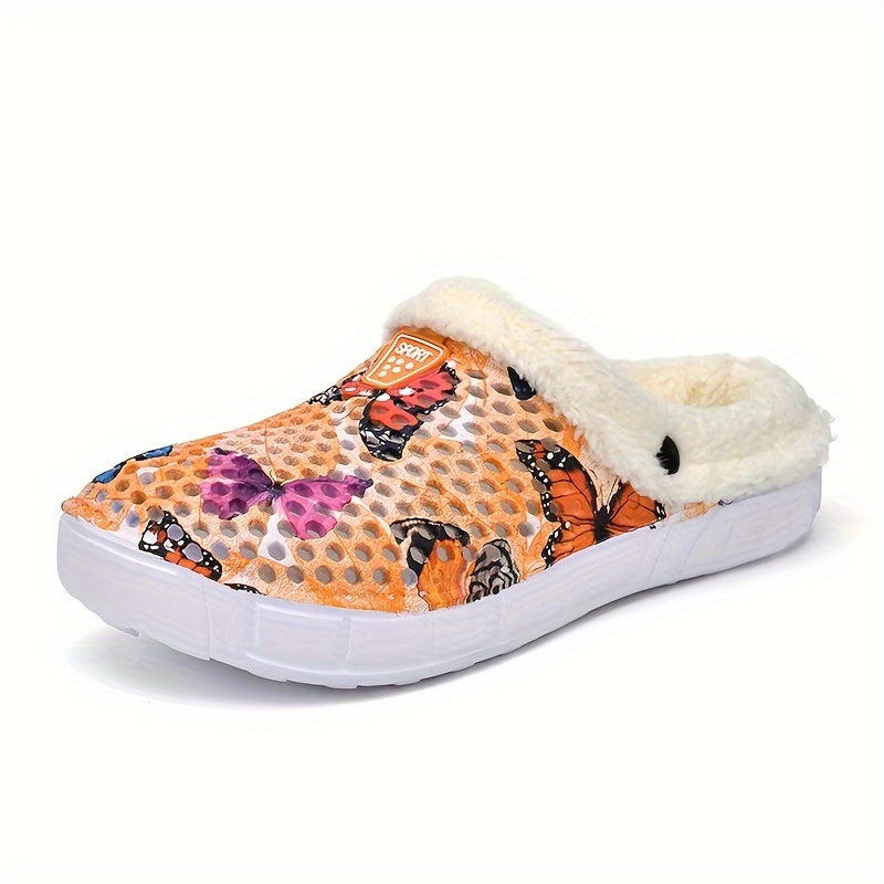 Women's Casual Butterfly Pattern Warm Slippers