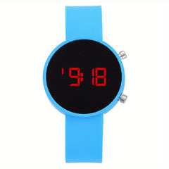Electronic Watch Silicone Strap LED Display Alloy Case for Time Date
