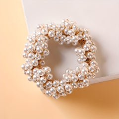 Baroque Hairband Faux Pearl Ponytail Holder