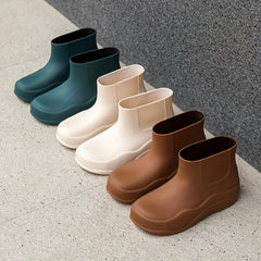 Women's Solid Short Boots Comfortable Slip On Shoes Anti-skid Boots