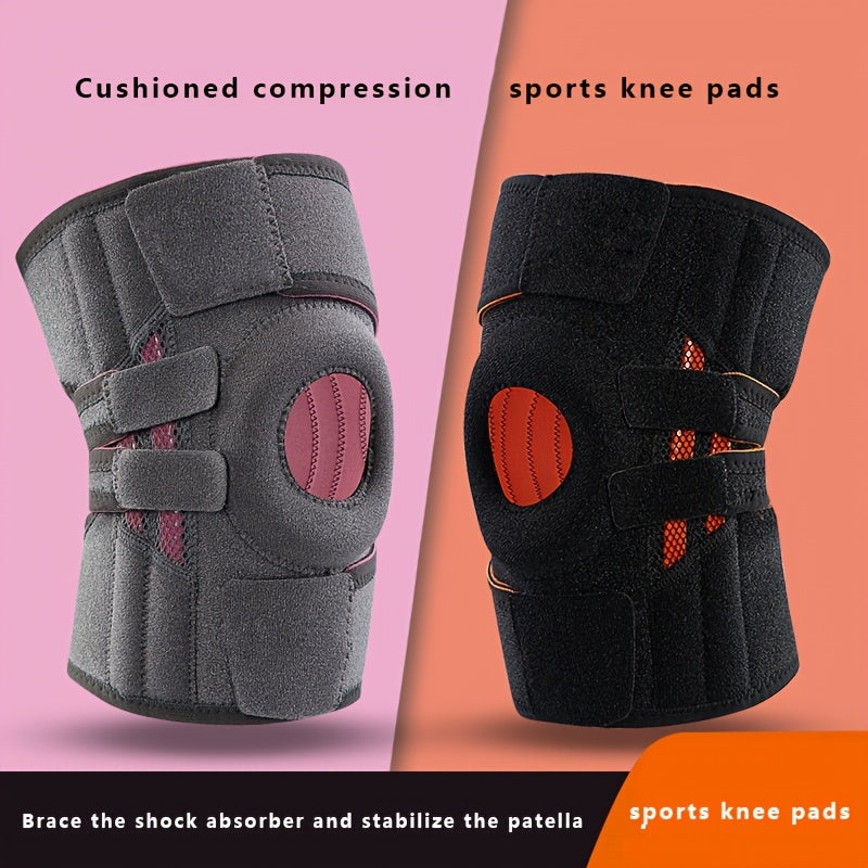 Knee Pad with Soft Silicone Openings for Patella Stabilization