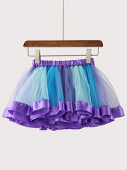Girls Mermaid Costume Tutu Skirt with Bowknot