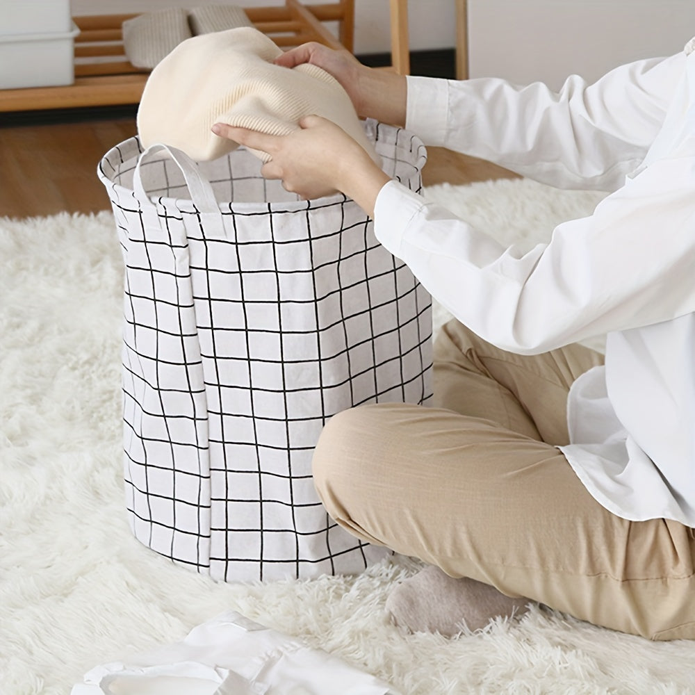 1pc Laundry Storage Basket Folding Laundry Hamper Box