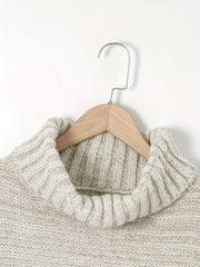 Solid Long Sleeve Turtle Neck Sweater